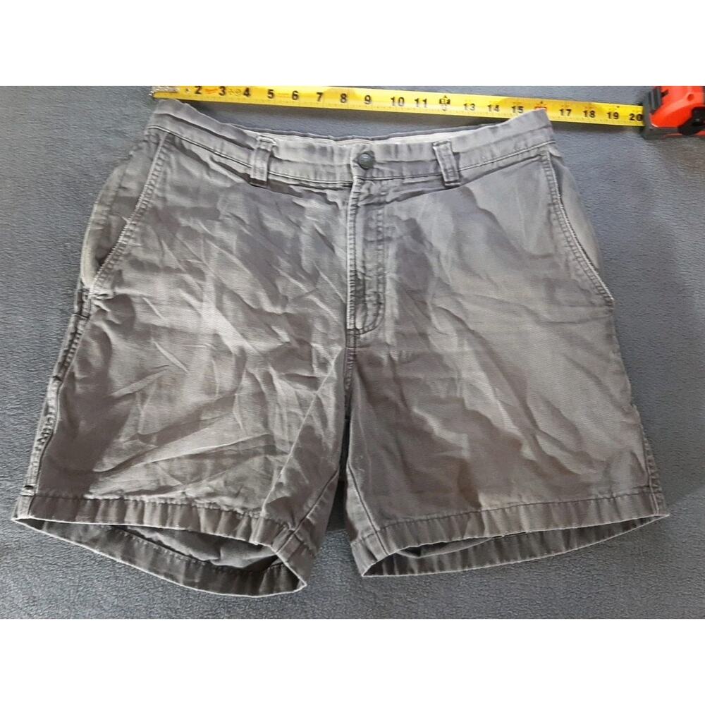Columbia Chino Shorts Mens 32 Gray Relaxed Fit Outdoors Hiking Golf Americana